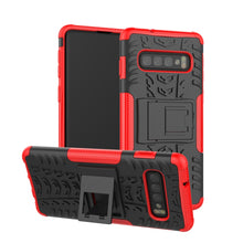 Load image into Gallery viewer, Tire Texture TPU+PC Shockproof Case for Galaxy S10, with Holder