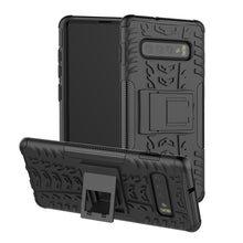 Load image into Gallery viewer, Tire Texture TPU+PC Shockproof Case for Galaxy S10+, with Holder, For Galaxy S10+