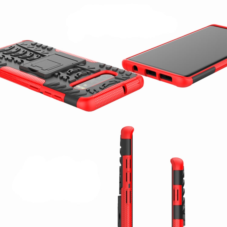 Tire Texture TPU+PC Shockproof Case for Galaxy S10+, with Holder