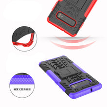 Load image into Gallery viewer, Tire Texture TPU+PC Shockproof Case for Galaxy S10+, with Holder, For Galaxy S10+