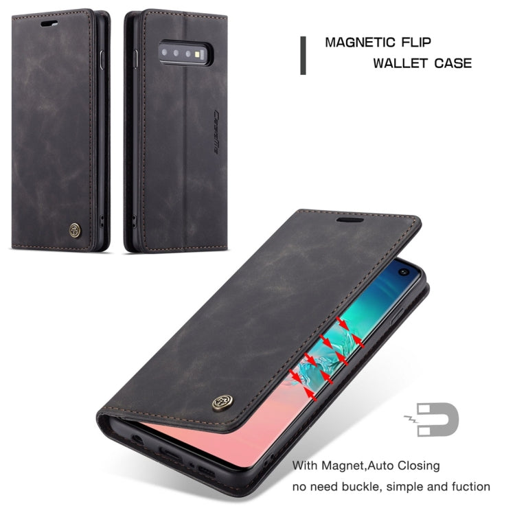 CaseMe-013 Multifunctional Retro Frosted Horizontal Flip Leather Case for Galaxy S10, with Card Slot & Holder & Wallet