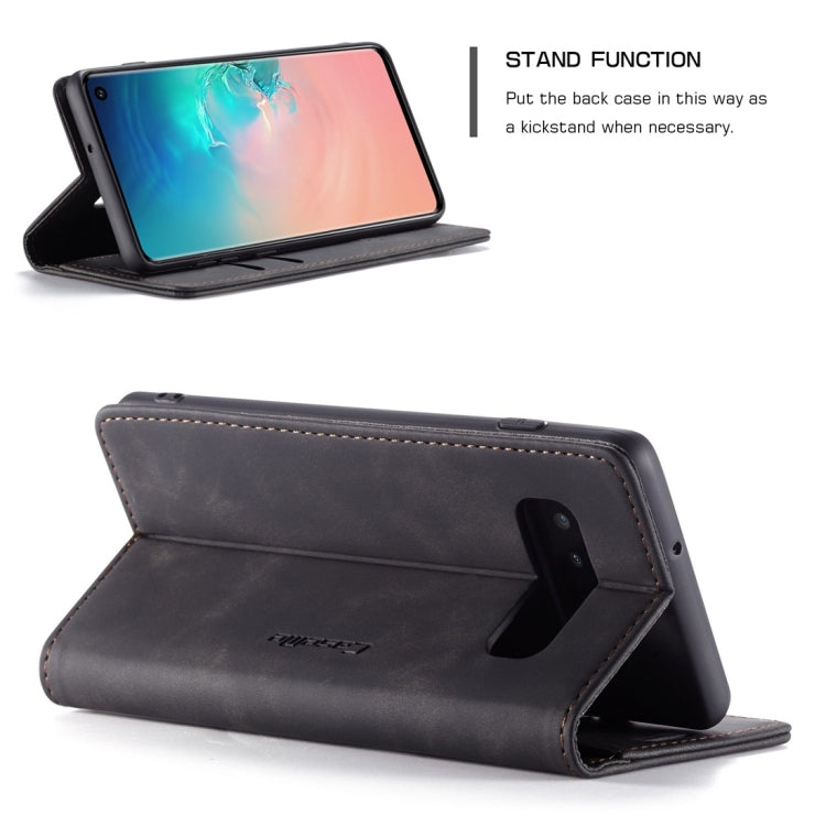 CaseMe-013 Multifunctional Retro Frosted Horizontal Flip Leather Case for Galaxy S10, with Card Slot & Holder & Wallet