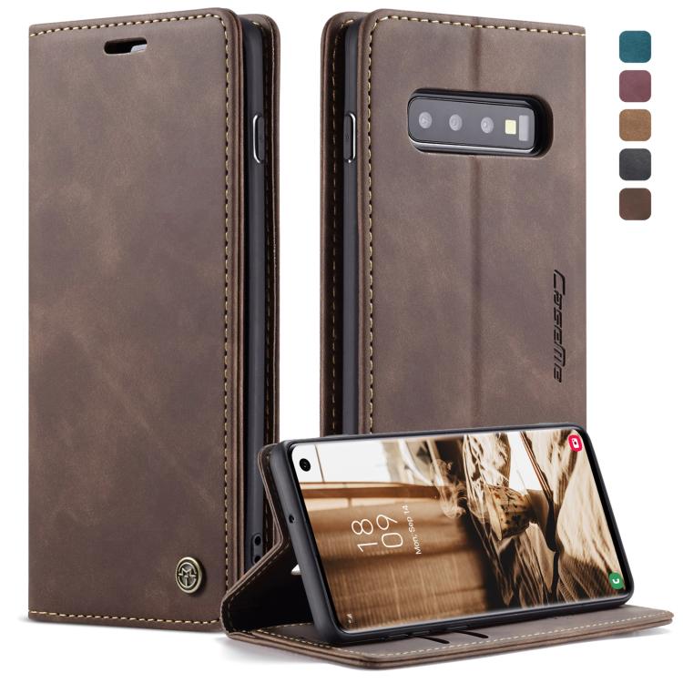 CaseMe-013 Multifunctional Retro Frosted Horizontal Flip Leather Case for Galaxy S10, with Card Slot & Holder & Wallet