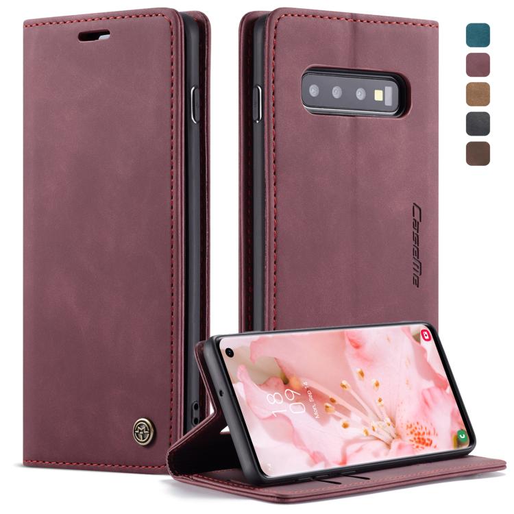 CaseMe-013 Multifunctional Retro Frosted Horizontal Flip Leather Case for Galaxy S10, with Card Slot & Holder & Wallet