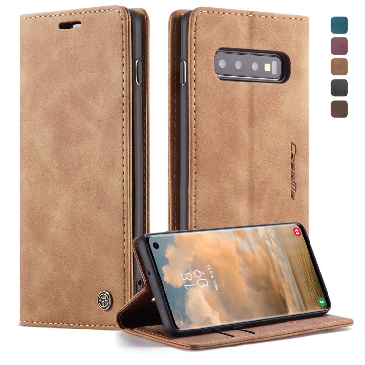 CaseMe-013 Multifunctional Retro Frosted Horizontal Flip Leather Case for Galaxy S10, with Card Slot & Holder & Wallet