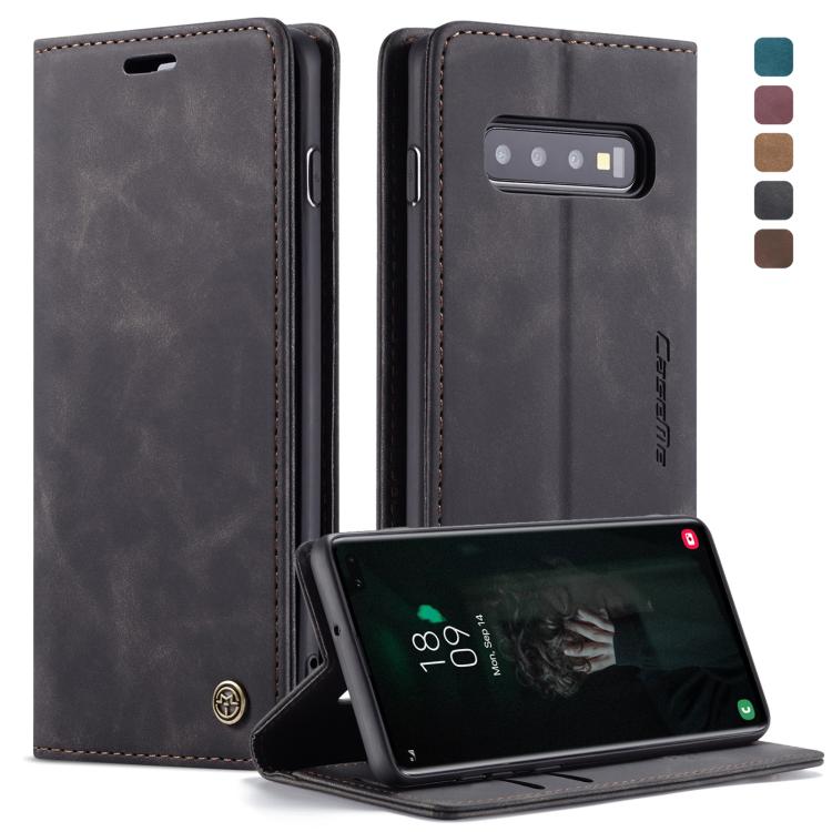 CaseMe-013 Multifunctional Retro Frosted Horizontal Flip Leather Case for Galaxy S10 Plus, with Card Slot & Holder & Wallet