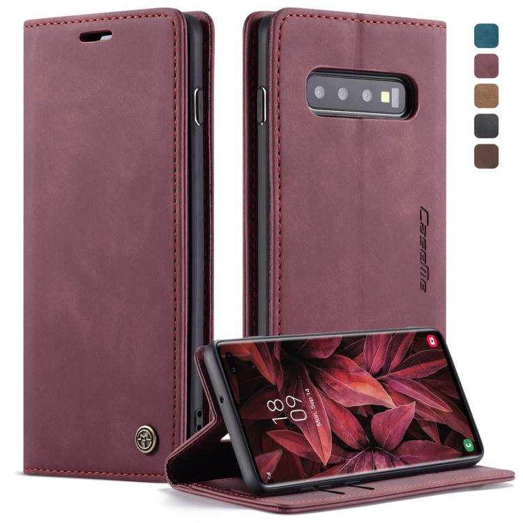 CaseMe-013 Multifunctional Retro Frosted Horizontal Flip Leather Case for Galaxy S10 Plus, with Card Slot & Holder & Wallet