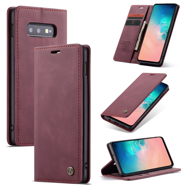 CaseMe-013 Multifunctional Retro Frosted Horizontal Flip Leather Case for Galaxy S10 E, with Card Slot & Holder & Wallet