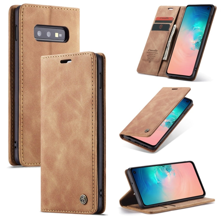 CaseMe-013 Multifunctional Retro Frosted Horizontal Flip Leather Case for Galaxy S10 E, with Card Slot & Holder & Wallet