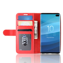 Load image into Gallery viewer, R64 Texture Single Fold Horizontal Flip Leather Case for Galaxy S10+, with Holder &amp; Card Slots &amp; Wallet, For Galaxy S10+