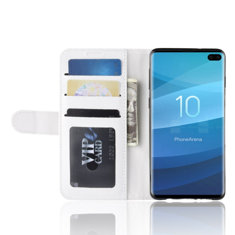 R64 Texture Single Fold Horizontal Flip Leather Case for Galaxy S10+, with Holder & Card Slots & Wallet