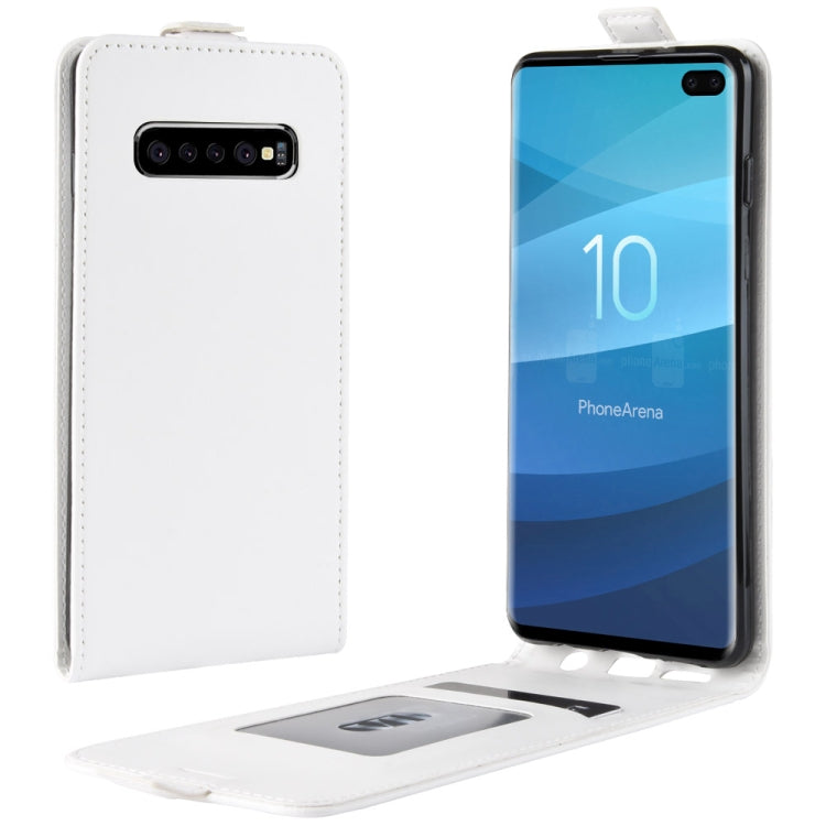 Business Style Vertical Flip TPU Leather Case for Galaxy S10+, with Card Slot