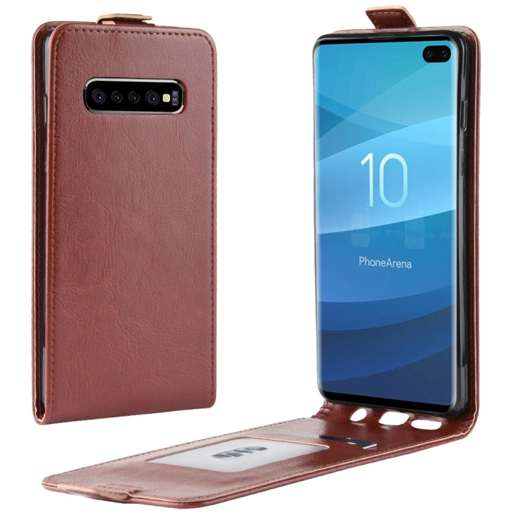 Business Style Vertical Flip TPU Leather Case for Galaxy S10+, with Card Slot