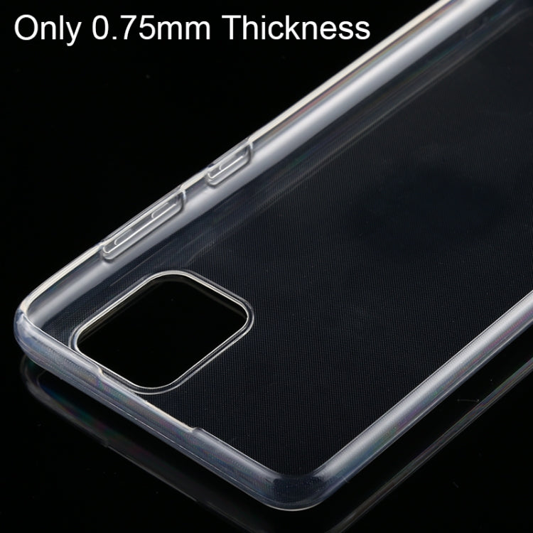 For Galaxy A81 0.75mm Ultrathin Transparent TPU Soft Protective Case