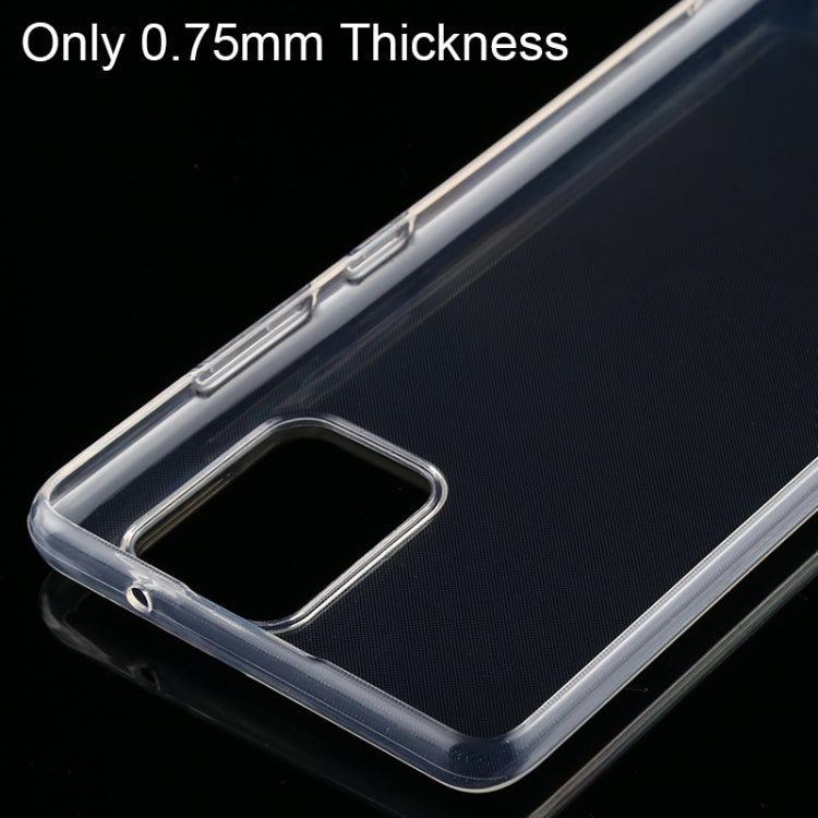 For Galaxy A91 0.75mm Ultrathin Transparent TPU Soft Protective Case