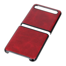 Load image into Gallery viewer, For Galaxy Z Flip Two-color Cow Leather Texture Folding Protective Case