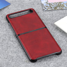 Load image into Gallery viewer, For Galaxy Z Flip Two-color Cow Leather Texture Folding Protective Case