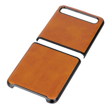 Load image into Gallery viewer, For Galaxy Z Flip Two-color Cow Leather Texture Folding Protective Case