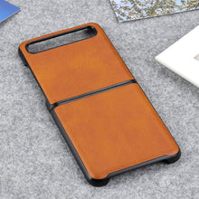 Load image into Gallery viewer, For Galaxy Z Flip Two-color Cow Leather Texture Folding Protective Case