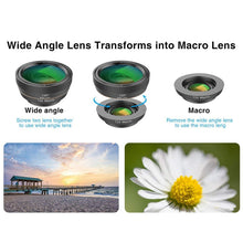 Load image into Gallery viewer, APEXEL APL-DG6V2 6 in 1 Universal External 2X Telephone+210 Degrees Fisheye+15X Macro+120 degree Wide-angle+CPL+Star Filter Lens