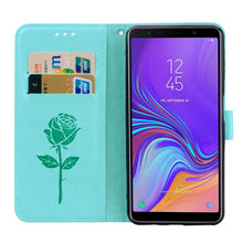 Load image into Gallery viewer, Rose Embossed Horizontal Flip PU Leather Case for Samsung Galaxy A7 (2018) , with Holder &amp; Card Slots &amp; Wallet, For Samsung Galaxy A7 (2018)