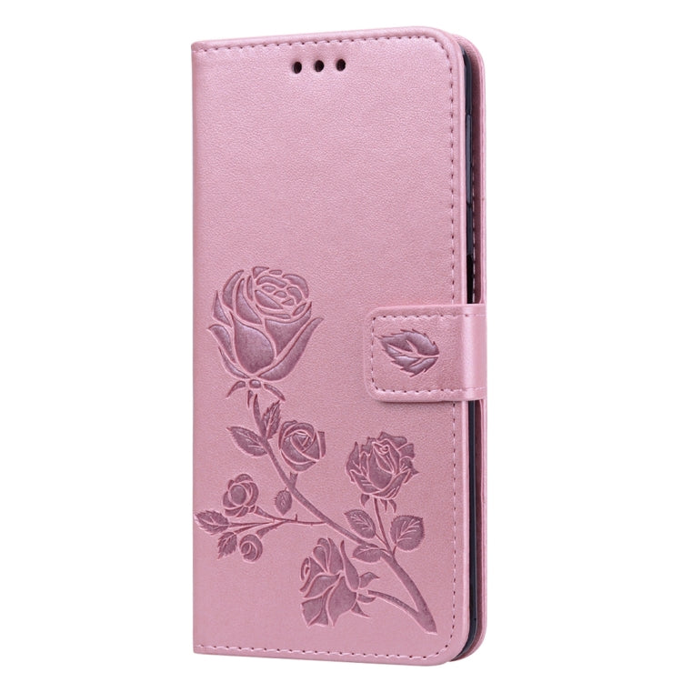 Rose Embossed Horizontal Flip PU Leather Case for Samsung Galaxy A7 (2018) , with Holder & Card Slots & Wallet