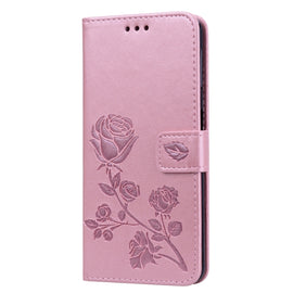 Rose Embossed Horizontal Flip PU Leather Case for Samsung Galaxy A7 (2018) , with Holder & Card Slots & Wallet