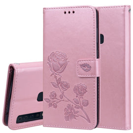 Rose Embossed Horizontal Flip PU Leather Case for Samsung Galaxy A9 (2018) , with Holder & Card Slots & Wallet