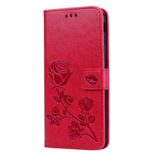 Load image into Gallery viewer, Rose Embossed Horizontal Flip PU Leather Case for Samsung Galaxy J4 Plus, with Holder &amp; Card Slots &amp; Wallet, For Samsung Galaxy J4 Plus