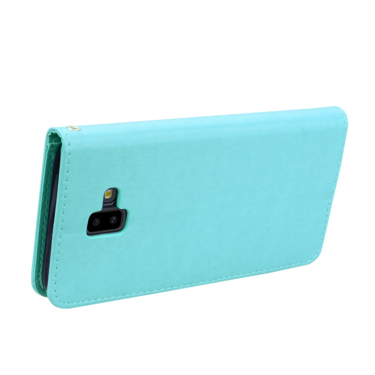 Rose Embossed Horizontal Flip PU Leather Case for Samsung Galaxy J6 Plus, with Holder & Card Slots & Wallet