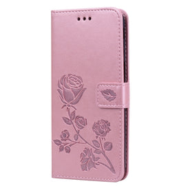 Rose Embossed Horizontal Flip PU Leather Case for Samsung Galaxy J6 Plus, with Holder & Card Slots & Wallet