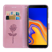 Load image into Gallery viewer, Rose Embossed Horizontal Flip PU Leather Case for Samsung Galaxy J6 Plus, with Holder &amp; Card Slots &amp; Wallet