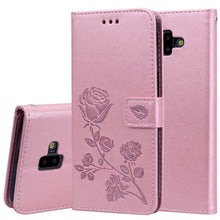 Load image into Gallery viewer, Rose Embossed Horizontal Flip PU Leather Case for Samsung Galaxy J6 Plus, with Holder &amp; Card Slots &amp; Wallet, For Samsung Galaxy J6 Plus