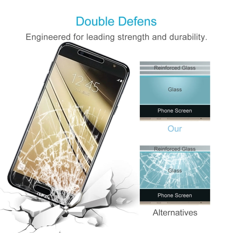 10 PCS 9H 2.5D Tempered Glass Film for Galaxy C7 (2017)