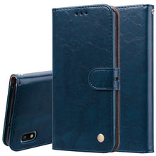 Load image into Gallery viewer, Business Style Oil Wax Texture Horizontal Flip Leather Case for Galaxy A10, with Holder &amp; Card Slots &amp; Wallet, For Galaxy A10