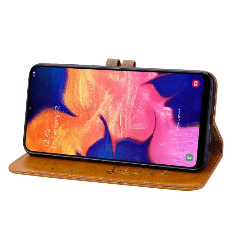 Business Style Oil Wax Texture Horizontal Flip Leather Case for Galaxy A10, with Holder & Card Slots & Wallet