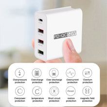 Load image into Gallery viewer, WLX-A6 4 Ports Quick Charging USB Travel Charger Power Adapter, US Plug
