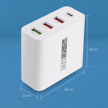 Load image into Gallery viewer, WLX-A6 4 Ports Quick Charging USB Travel Charger Power Adapter, US Plug
