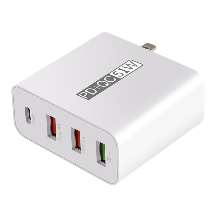 WLX-A6 4 Ports Quick Charging USB Travel Charger Power Adapter, AU Plug