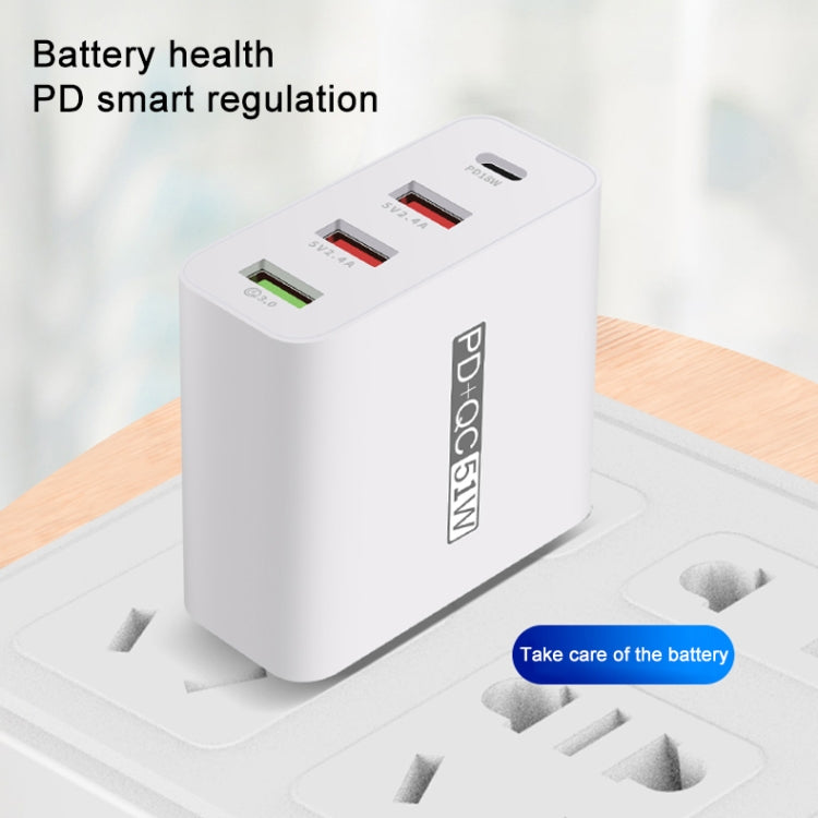WLX-A6 4 Ports Quick Charging USB Travel Charger Power Adapter, AU Plug
