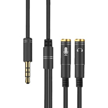 Load image into Gallery viewer, 2 in 1 3.5mm Male to Double 3.5mm Female TPE High-elastic Audio Cable Splitter, Cable Length: 32cm