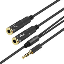 Load image into Gallery viewer, 2 in 1 3.5mm Male to Double 3.5mm Female TPE High-elastic Audio Cable Splitter, Cable Length: 32cm