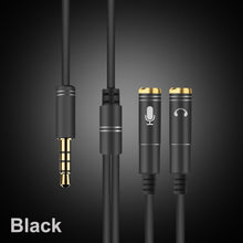 Load image into Gallery viewer, 2 in 1 3.5mm Male to Double 3.5mm Female TPE High-elastic Audio Cable Splitter, Cable Length: 32cm