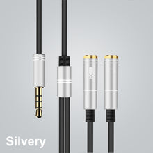 Load image into Gallery viewer, 2 in 1 3.5mm Male to Double 3.5mm Female TPE High-elastic Audio Cable Splitter, Cable Length: 32cm