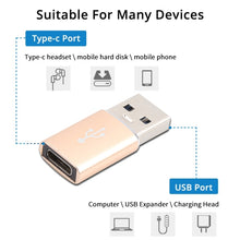 Load image into Gallery viewer, 3 PCS USB-C / Type-C Female to USB 3.0 Male Aluminum Alloy Adapter, Support Charging &amp; Transmission Data, USB 3.0