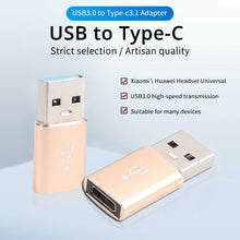 Load image into Gallery viewer, 3 PCS USB-C / Type-C Female to USB 3.0 Male Aluminum Alloy Adapter, Support Charging &amp; Transmission Data, USB 3.0