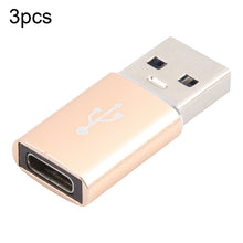 Load image into Gallery viewer, 3 PCS USB-C / Type-C Female to USB 3.0 Male Aluminum Alloy Adapter, Support Charging &amp; Transmission Data, USB 3.0