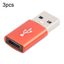 Load image into Gallery viewer, 3 PCS USB-C / Type-C Female to USB 3.0 Male Aluminum Alloy Adapter, Support Charging &amp; Transmission Data, USB 3.0