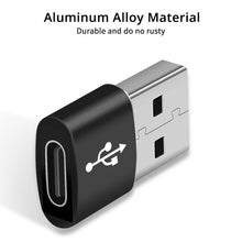 Load image into Gallery viewer, USB-C / Type-C Female to USB 2.0 Male Aluminum Alloy Adapter, Support Charging &amp; Transmission
