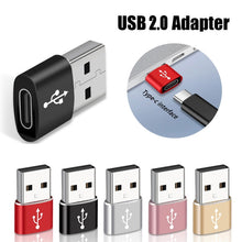 Load image into Gallery viewer, USB-C / Type-C Female to USB 2.0 Male Aluminum Alloy Adapter, Support Charging &amp; Transmission